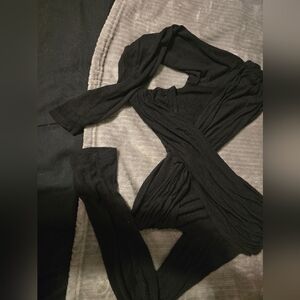 Charlotte Russe Black Wrap Top